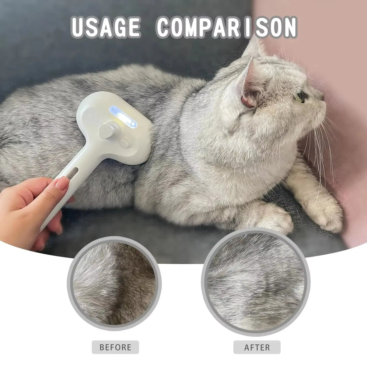  Pet Cleaning Brush Steam Spray 