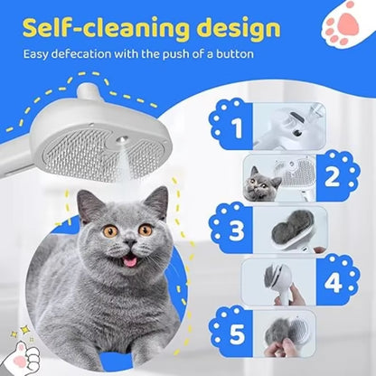  Pet Cleaning Brush Steam Spray 
